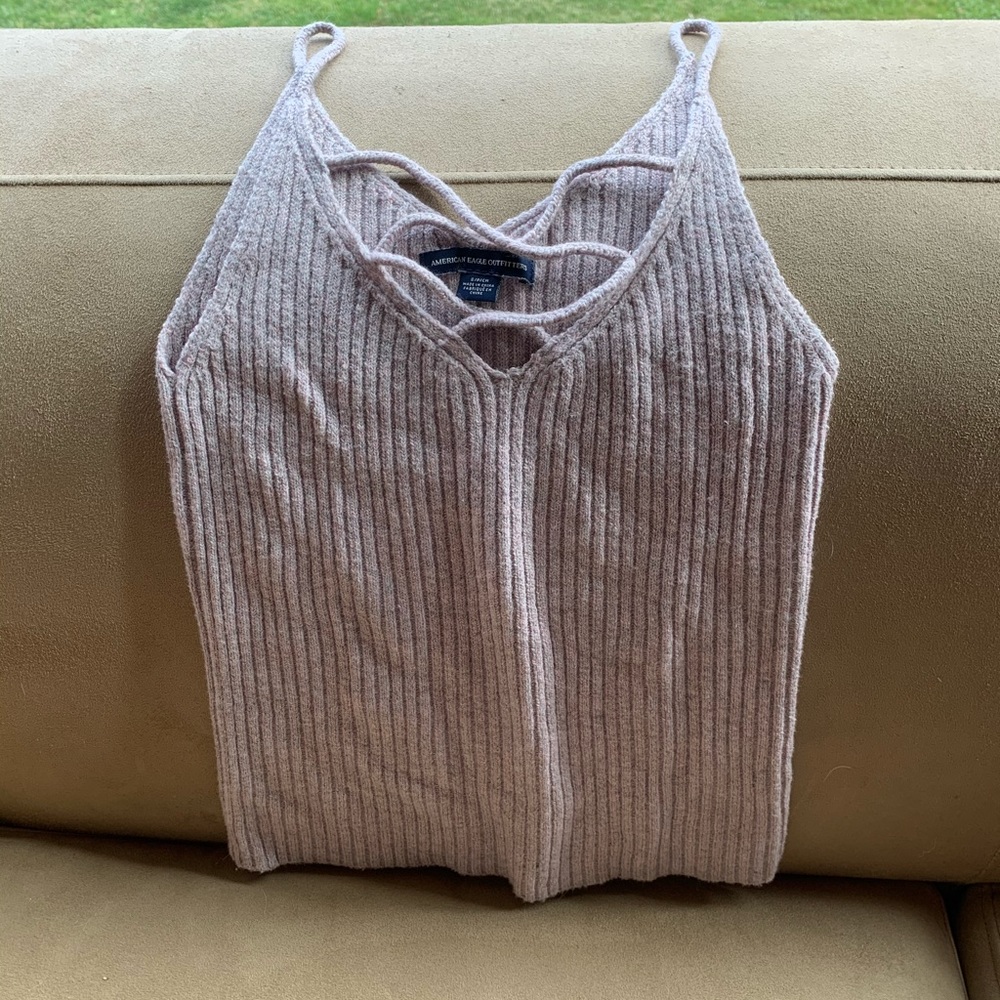 American Eagle knit strappy tank top- lightly used